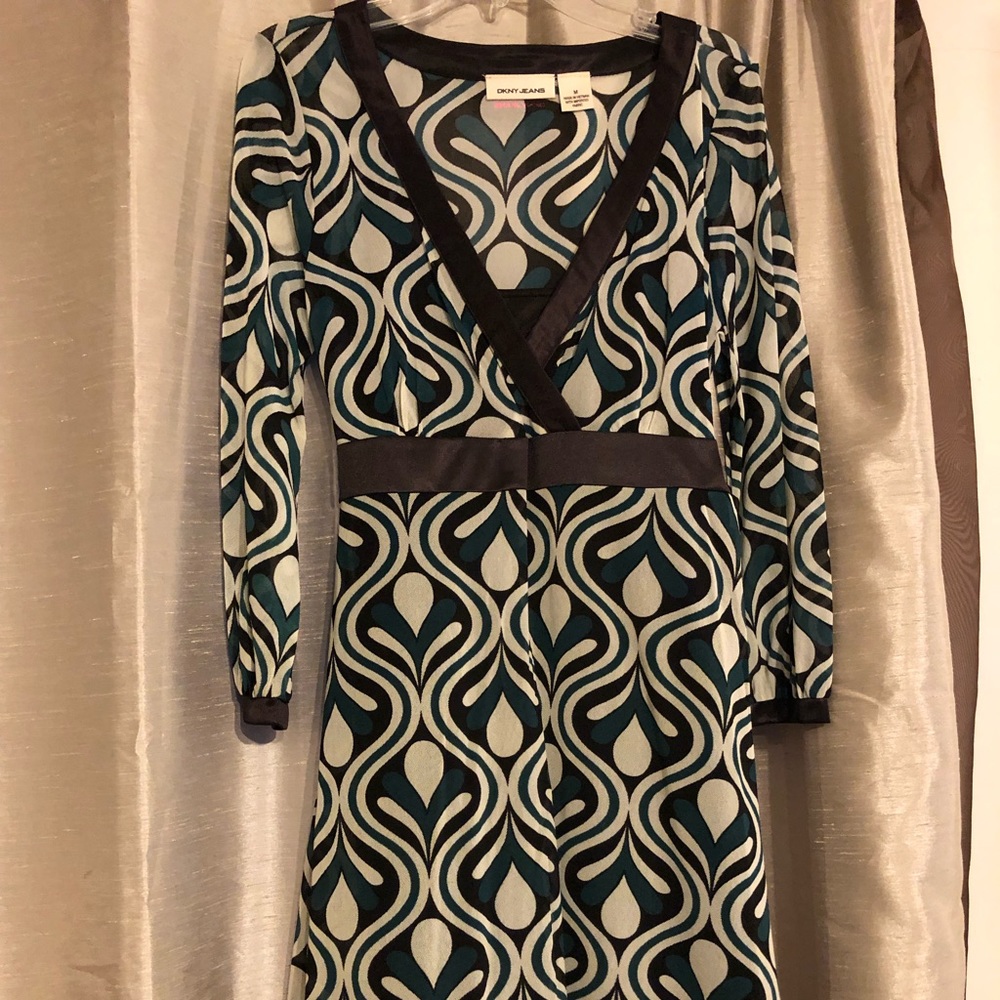 DKNY a-line net dress